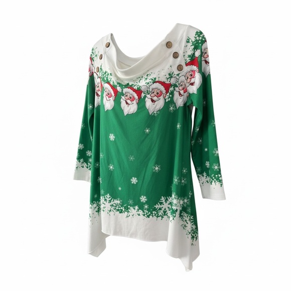 Christmas top, off shoulder, Chinese size 5xl, American 2xl - Picture 1 of 6